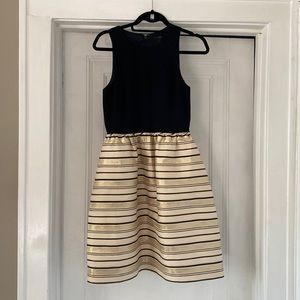 Black and gold dress